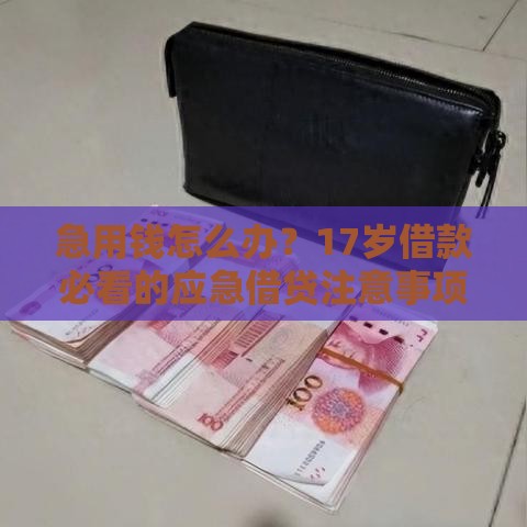 急用钱怎么办？17岁借款必看的应急借贷注意事项