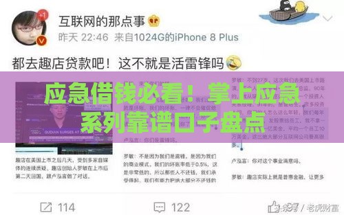 应急借钱必看！掌上应急系列靠谱口子盘点