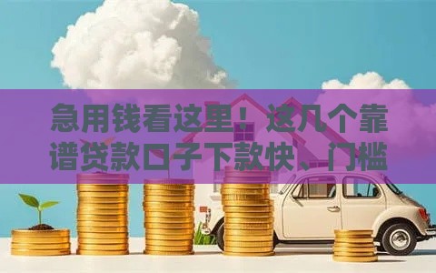 急用钱看这里！这几个靠谱贷款口子下款快、门槛低