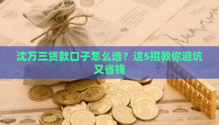 沈万三贷款口子怎么选？这5招教你避坑又省钱