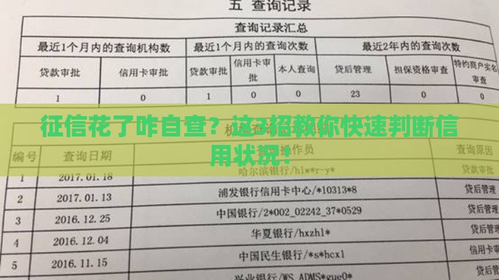 征信花了咋自查？这3招教你快速判断信用状况！