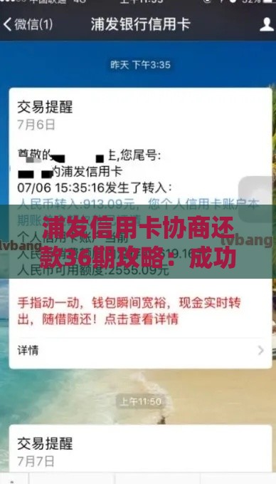 浦发信用卡协商还款36期攻略：成功案例+申请流程详解