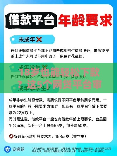 18岁也能轻松下款？这5个网贷平台审核快、门槛低！