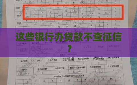 这些银行办贷款不查征信？