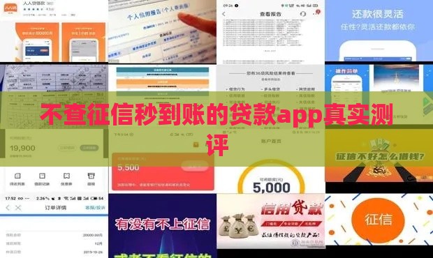 不查征信秒到账的贷款app真实测评