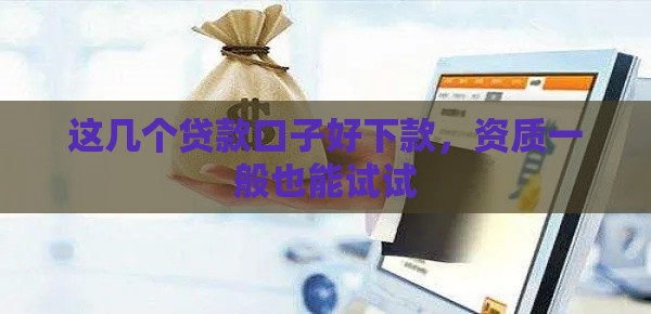 这几个贷款口子好下款，资质一般也能试试
