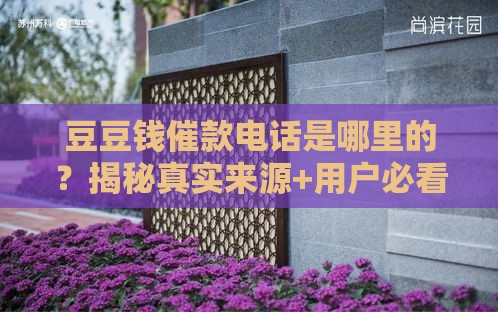 豆豆钱催款电话是哪里的？揭秘真实来源+用户必看避坑指南！
