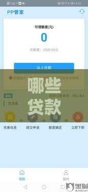 哪些贷款软件下款松门槛低