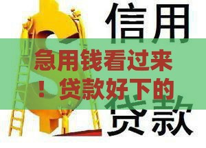 急用钱看过来！贷款好下的口子实测这5个最稳当