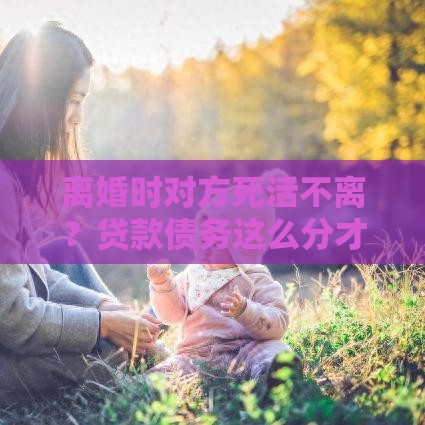 离婚时对方死活不离？贷款债务这么分才能离干净！