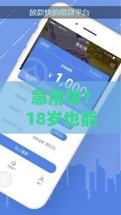 急用钱？18岁也能下款的网贷平台有哪些？这几家靠谱推荐！