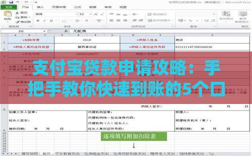 支付宝贷款申请攻略：手把手教你快速到账的5个口子