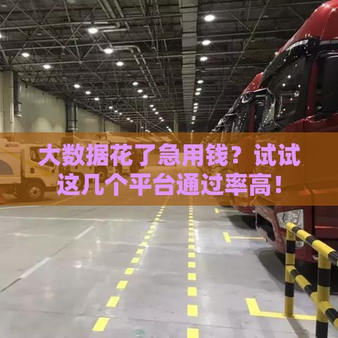 大数据花了急用钱？试试这几个平台通过率高！