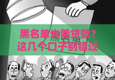 黑名单也能贷款？这几个口子别错过！