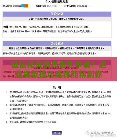 征信花负债高也能申请？这些贷款技巧或许能帮到你