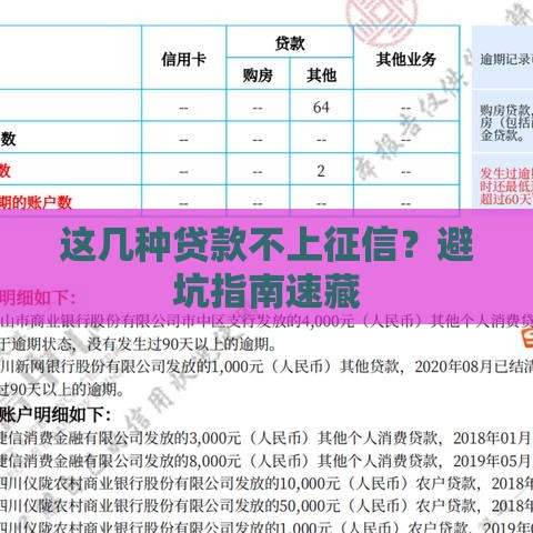 这几种贷款不上征信?避坑指南速藏 这几种贷款不上征信?避坑指南速藏