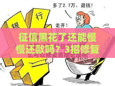 征信黑花了还能慢慢还款吗？3招修复信用必看攻略