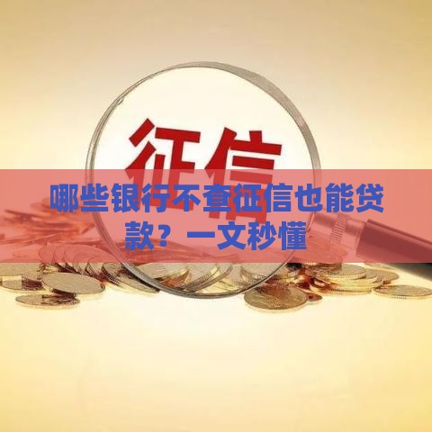 哪些银行不查征信也能贷款？一文秒懂