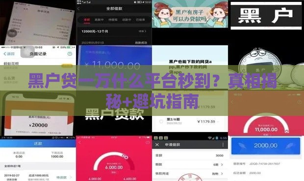 黑户贷一万什么平台秒到？真相揭秘+避坑指南