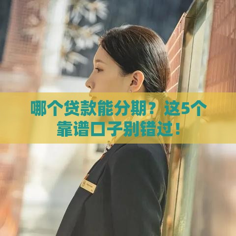 哪个贷款能分期？这5个靠谱口子别错过！