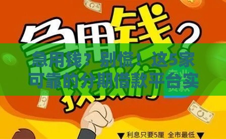 急用钱？别慌！这5家可靠的分期借款平台实测好用