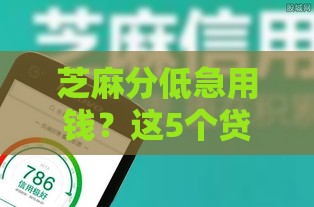芝麻分低急用钱？这5个贷款口子通过率超高！