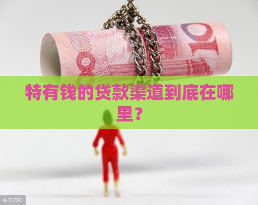 特有钱的贷款渠道到底在哪里？
