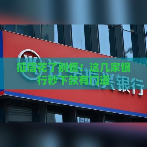 征信花了别慌！这几家银行秒下款有门道