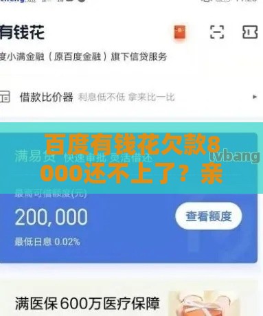 百度有钱花欠款8000还不上了？亲身经历教你3步解决难题