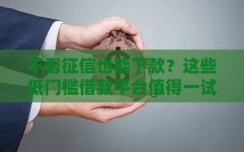 不看征信也能下款？这些低门槛借款平台值得一试！