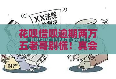 花呗借呗逾期两万五老哥别慌！真会起诉吗？答案来了