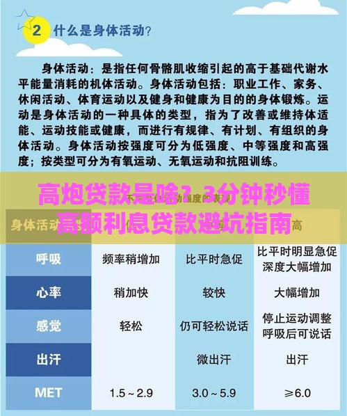 高炮贷款是啥？3分钟秒懂高额利息贷款避坑指南