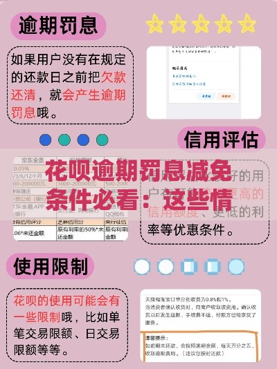花呗逾期罚息减免条件必看：这些情况能省钱！