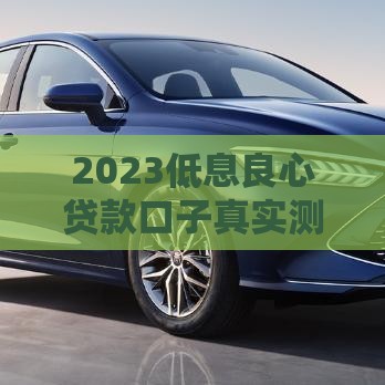 2023低息良心贷款口子真实测评