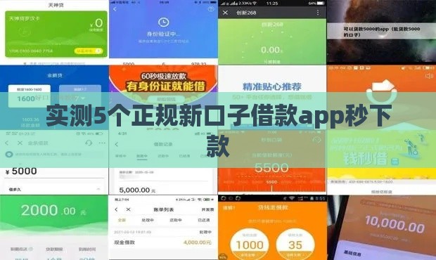 实测5个正规新口子借款app秒下款 实测5个正规新口子借款app秒下款