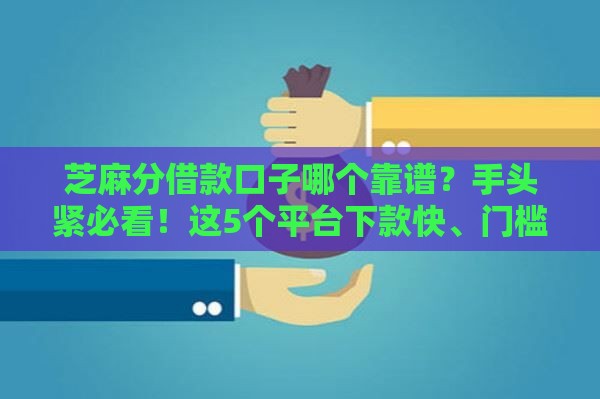 芝麻分借款口子哪个靠谱？手头紧必看！这5个平台下款快、门槛低