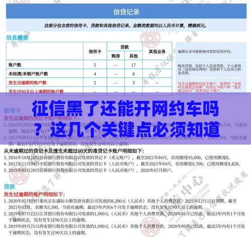 征信黑了还能开网约车吗？这几个关键点必须知道！