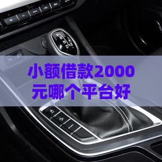 小额借款2000元哪个平台好？低息快速到账推荐这5家！