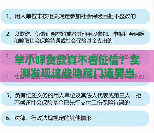 羊小咩贷款真不看征信？实测发现这些隐藏门道要当心