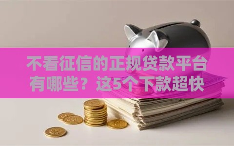 不看征信的正规贷款平台有哪些？这5个下款超快！