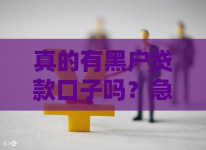 真的有黑户贷款口子吗？急用钱必看的避坑指南