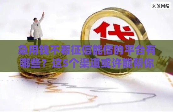 急用钱不看征信能借的平台有哪些？这5个渠道或许能帮你应急！