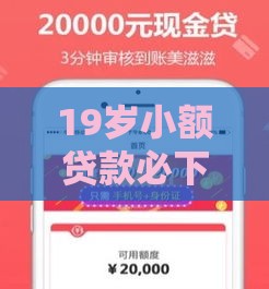 19岁小额贷款必下口子？5招破解审批秘诀