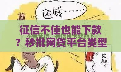 征信不佳也能下款？秒批网贷平台类型解析