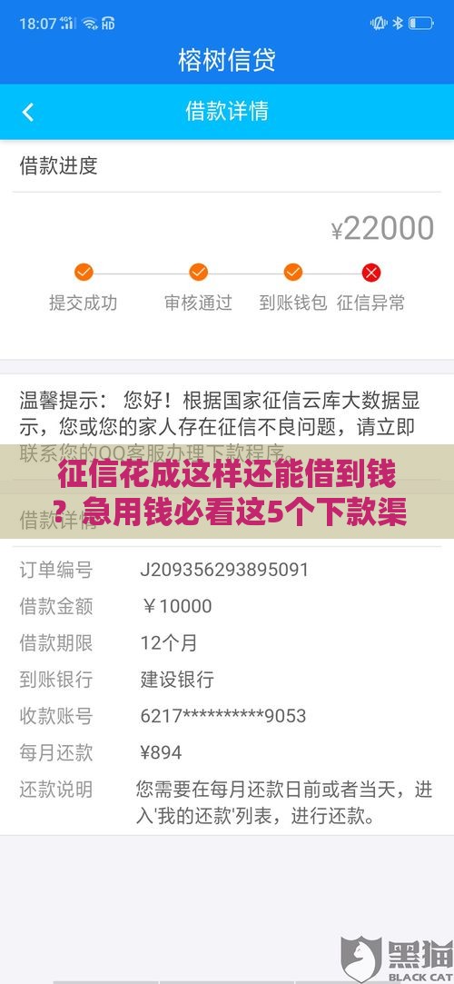 征信花成这样还能借到钱？急用钱必看这5个下款渠道