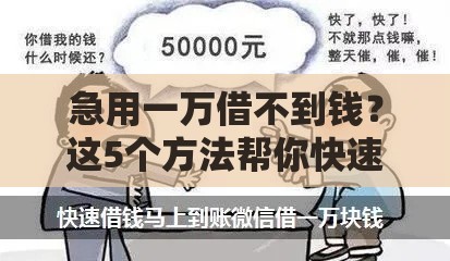 急用一万借不到钱？这5个方法帮你快速解决资金难题