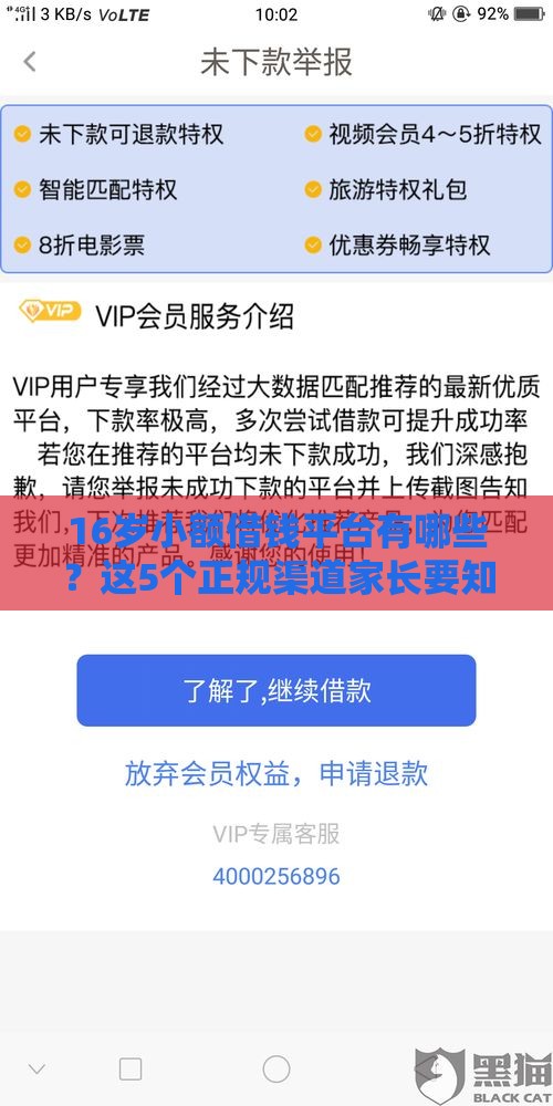16岁小额借钱平台有哪些？这5个正规渠道家长要知道