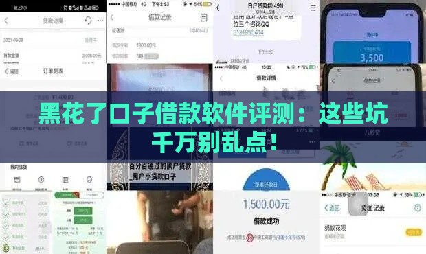 黑花了口子借款软件评测：这些坑千万别乱点！
