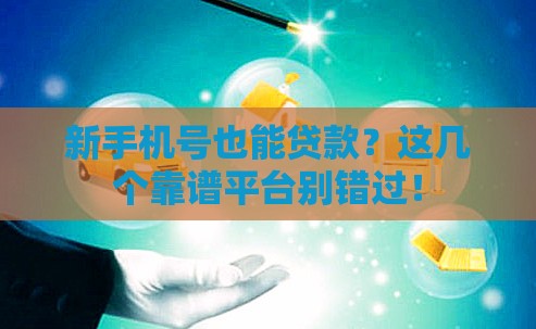 新手机号也能贷款？这几个靠谱平台别错过！
