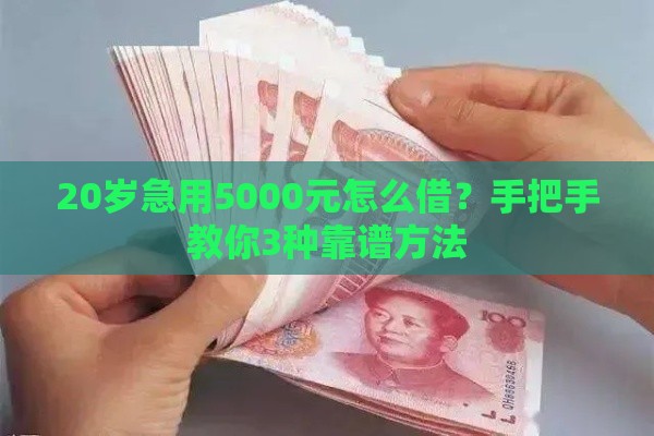 20岁急用5000元怎么借？手把手教你3种靠谱方法
